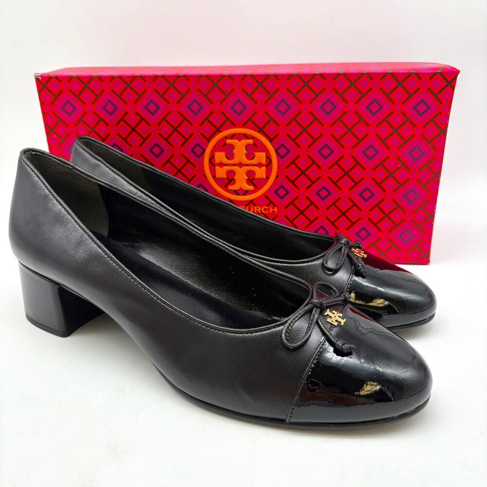 "SALE" Tory Burch CAP-TOE Pump 45MM #154517  It was 248 Now Only $199